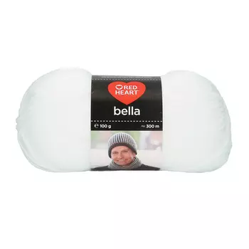 Пряжа Red Heart 'Bella' 100гр 300м (100% акрил) (00150 белый)