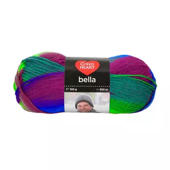 Пряжа Red Heart 'Bella' 100гр 300м (100% акрил) (01002 попугай (секционный))