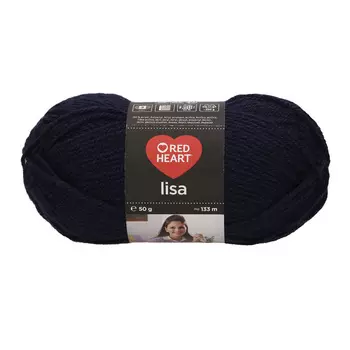 Пряжа Red Heart 'Lisa' 50гр 133м (100% акрил) (00148 т.-синий)