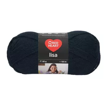 Пряжа Red Heart 'Lisa' 50гр 133м (100% акрил) (00217 черный)