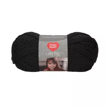 Пряжа Red Heart 'Lisa Big' 200гр 120м (100% акрил) (00199 черный)