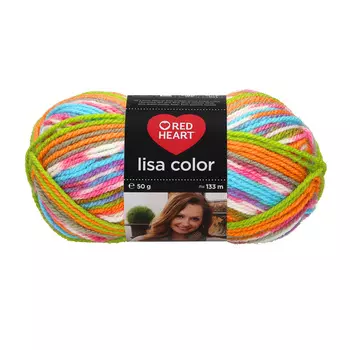 Пряжа Red Heart 'Lisa Color' 50гр 133м (100% акрил) (02081 хэллоуин жаккард)