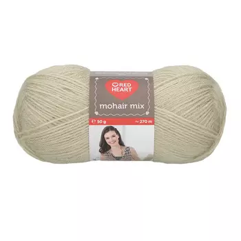 Пряжа Red Heart 'Mohair Mix' 50гр 270м (10% мохер, 10% шерсть, 80% акрил) (00344 бежевый)