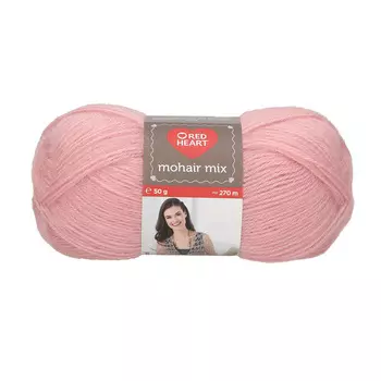 Пряжа Red Heart 'Mohair Mix' 50гр 270м (10% мохер, 10% шерсть, 80% акрил) (01251 розовый)