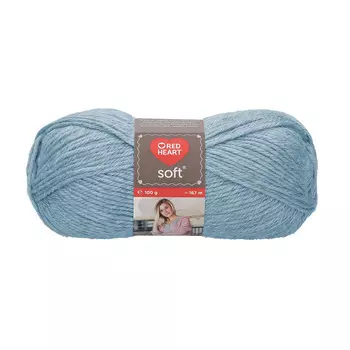 Пряжа Red Heart 'Soft' 100гр 167м (100% акрил) (00012 серый)