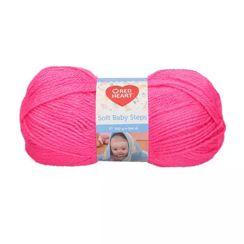 Пряжа Red Heart 'Soft Baby Steps' 100гр 164м (100% акрил) (00004 клубничный)