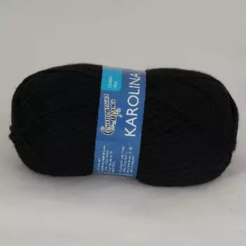 Пряжа Семёновская Karolina (Каролина) 100гр., 438м. (100% акрил) (1 черный)