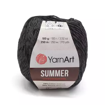 Пряжа YarnАrt 'Summer' 100гр 350м (70% хлопок, 30% вискоза) (17 черный)