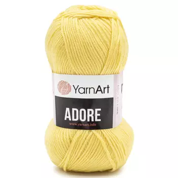 Пряжа YarnArt 'Adore' 100гр 280м (100% акрил с эффектом анти-пиллинга) (332 лимонный)