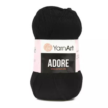 Пряжа YarnArt 'Adore' 100гр 280м (100% акрил с эффектом анти-пиллинга) (354 черный)