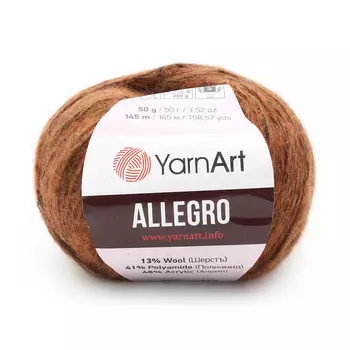 Пряжа YarnArt 'Allegro' 50гр 145м (13% шерсть, 41% полиамид, 46% акрил) (712 темно-оранжевый меланж)