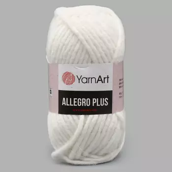 Пряжа YarnArt 'Allegro Plus' 100гр 110м (16% шерсть, 28% полиамид, 56% акрил) (700 белый меланж)