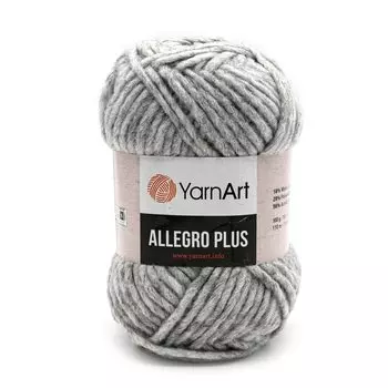 Пряжа YarnArt 'Allegro Plus' 100гр 110м (16% шерстъ, 28% полиамид, 56% акрил) (706 светло-серый меланж)