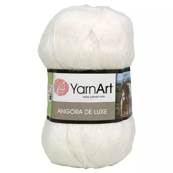 Пряжа YarnArt 'Angora de Lux' 100гр. 520м (70%мохер, 30%акрил) (501 белый)