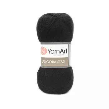 Пряжа YarnArt 'Angora Star' 100гр 500м (20% тонкая шерсть, 80% акрил) (585 черный)
