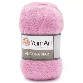 Пряжа YarnArt 'Angora Star' 100гр 500м (20% тонкая шерсть, 80% акрил) (10119 розовый)