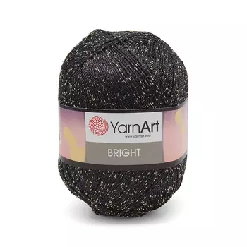 Пряжа YarnArt 'Bright' 90гр 340м (80% полиамид, 20% металлик) (105 черный-золото)