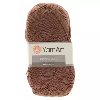 Пряжа YarnArt 'Cotton soft' 100гр 600м (55% хлопок, 45% акрил) (40 шоколадный)