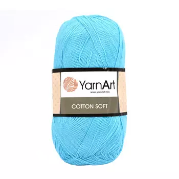 Пряжа YarnArt 'Cotton soft' 100гр 600м (55% хлопок, 45% акрил) (33 бирюза)