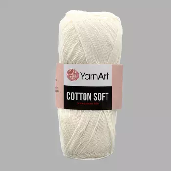 Пряжа YarnArt 'Cotton soft' 100гр 600м (55% хлопок, 45% акрил) (03 молочный)