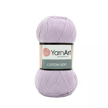 Пряжа YarnArt 'Cotton soft' 100гр. 600м. (55%хлопок+45%акрил)ТУ (19 сиреневый)