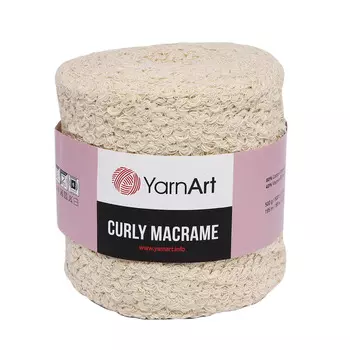 Пряжа YarnArt 'Curly Macrame' 500гр 195м (60% хлопок, 40% вискоза и полиэстер) (752 кремовый)