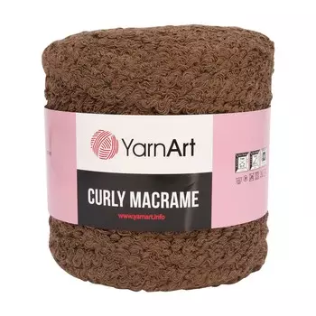 Пряжа YarnArt 'Curly Macrame' 500гр 195м (60% хлопок, 40% вискоза и полиэстер) (788 т. коричневый)