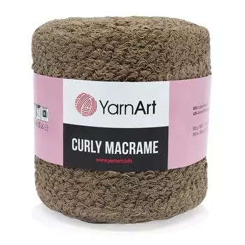 Пряжа YarnArt 'Curly Macrame' 500г. 195м (60% хлопок, 40% вискоза &amp; полиэстер) (768 коричневый)