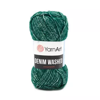 Пряжа YarnArt 'Denim Washed' 50гр 130м (70% хлопок, 30% акрил) (924 т. зеленый)