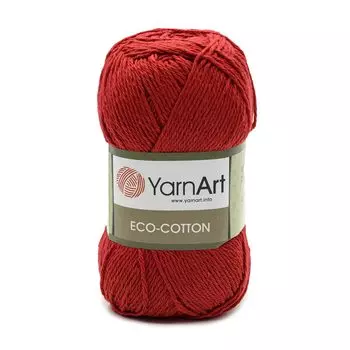 Пряжа YarnArt 'Eco Cotton' 100гр 220м (85% хлопок, 15% полиэстер) (769 красный)