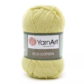 Пряжа YarnArt 'Eco Cotton' 100гр 220м (85% хлопок, 15% полиэстер) (778 лимонный)