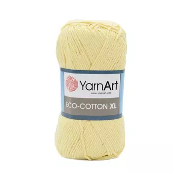 Пряжа YarnArt 'Eco Сotton XL' 200гр 220м (85% хлопок, 15% полиэстер) (778 лимонный)