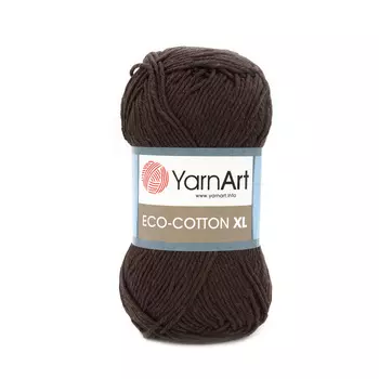 Пряжа YarnArt 'Eco Сotton XL' 200гр 220м (85% хлопок, 15% полиэстер) (777 темно-коричневый)