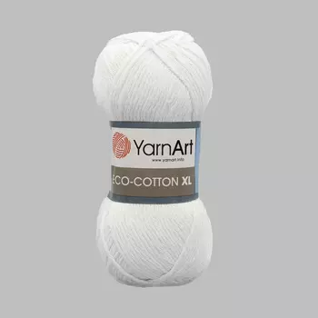 Пряжа YarnArt 'Eco Сotton XL' 200гр 220м (85% хлопок, 15% полиэстер) (760 белый)