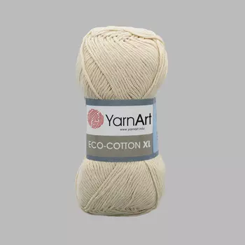 Пряжа YarnArt 'Eco Сotton XL' 200гр 220м (85% хлопок, 15% полиэстер) (762 кремовый)
