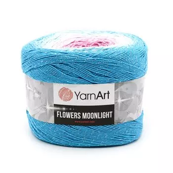Пряжа YarnArt 'Flowers Moonlight' 260гр 1000м (53% хлопок, 43% полиакрил, 4% металлик) (3294 секционный)