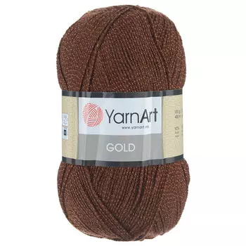 Пряжа YarnArt 'Gold' 100гр. 400м. (92%акрил, 8%метанит) (9032 шоколадный)
