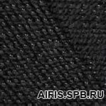 Пряжа YarnArt 'Gold' 100гр. 400м. (92%акрил, 8%метанит) (9038 черное на черном)