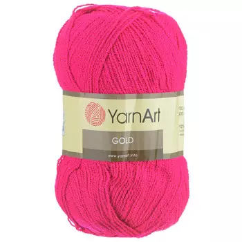 Пряжа YarnArt 'Gold' 100гр 400м (92% акрил, 8% металлик) (9031 малиновый)