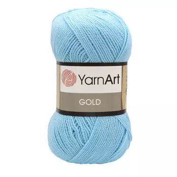 Пряжа YarnArt 'Gold' 100гр 400м (92% акрил, 8% металлик) (9355 голубое небо)