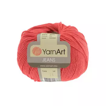 Пряжа YarnArt 'Jeans' 50гр 160м (55% хлопок, 45% полиакрил) (26 коралл)