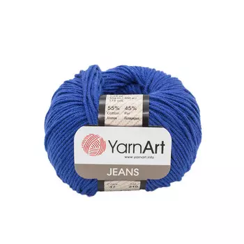 Пряжа YarnArt 'Jeans' 50гр 160м (55% хлопок, 45% полиакрил) (47 василек)