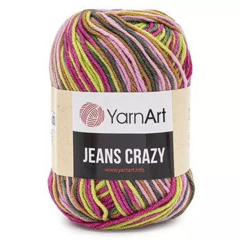 Пряжа YarnArt 'Jeans Crazy' 50гр 160м (55% хлопок, 45% полиакрил) (7206 секционный)