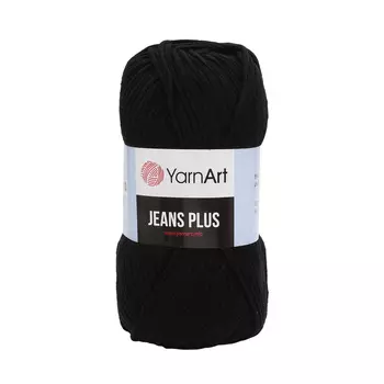Пряжа YarnArt 'Jeans Plus' 100г. 160м (55% хлопок, 45% полиакрил) (53 черный)