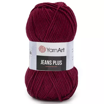 Пряжа YarnArt 'Jeans Plus' 100гр 160м (55% хлопок, 45% полиакрил) (66 бордо)