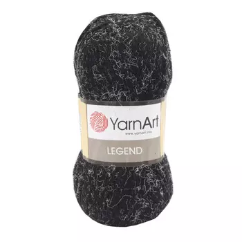 Пряжа YarnArt 'Legend' 100гр. 300м. (25%шерсть, 65%акрил, 10%виск.) (9006 черный)