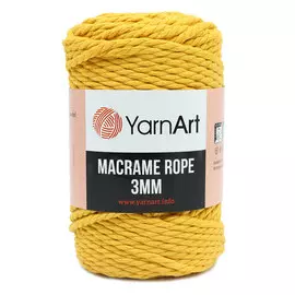 Пряжа YarnArt 'Macrame Rope 3мм' 250гр 63м (60% хлопок, 40% вискоза и полиэстер) (764 желтый)