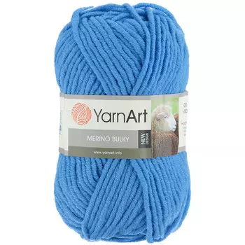 Пряжа YarnArt 'Merino Bulky' 100гр.,100м (30%шерсть,70%акрил) (600 ярко-голубой)