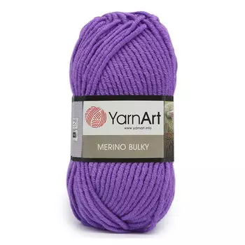 Пряжа YarnArt 'Merino Bulky' 100гр 100м (30% шерсть, 70% акрил) (9561 яркая сирень)