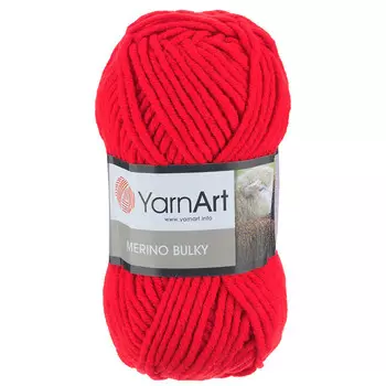 Пряжа YarnArt 'Merino Bulky' 100гр 100м (30% шерсть, 70% акрил) (156 алый)